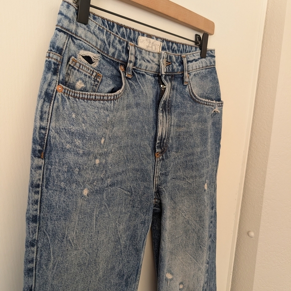 We The Free Womens 26 Dakota Straight Leg Denim Jeans 100% Cotton Classic Boho - Picture 4 of 8